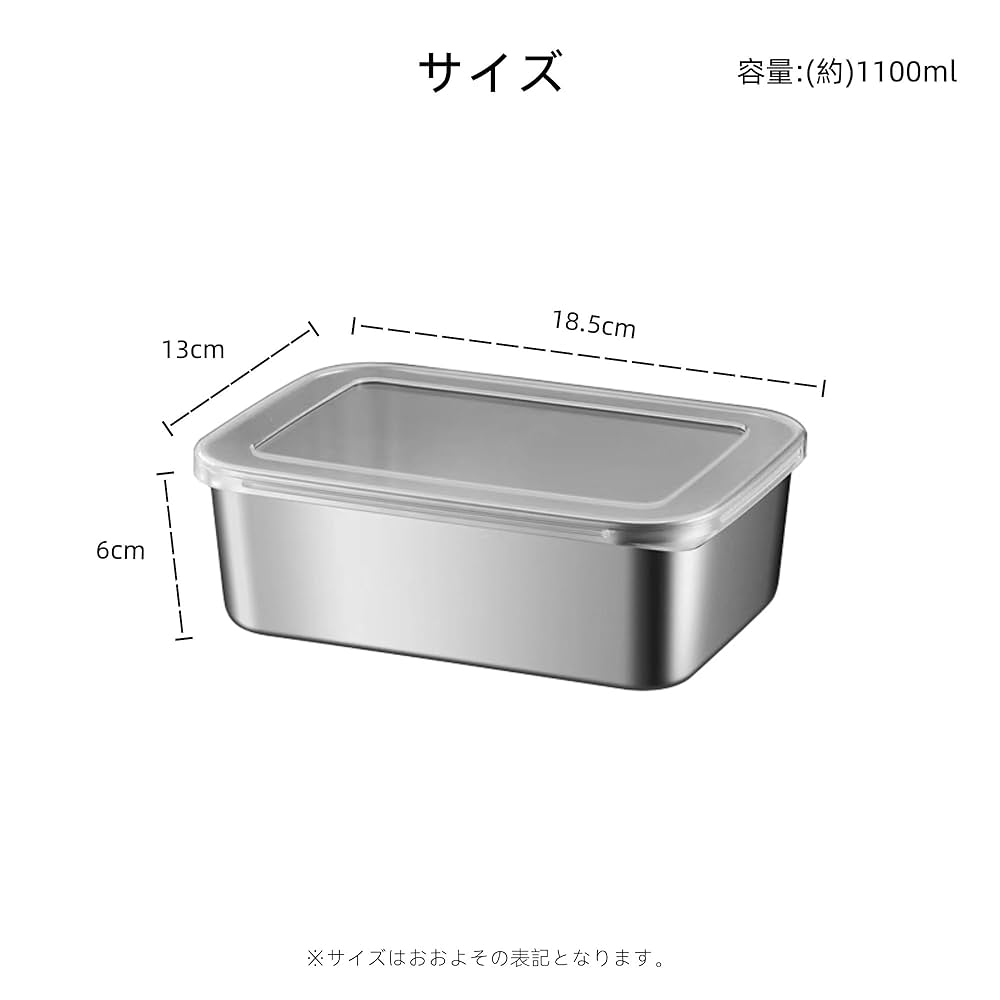 Amazon｜CHFNJJ ステンレス製保存容器 3点セット ステンレス